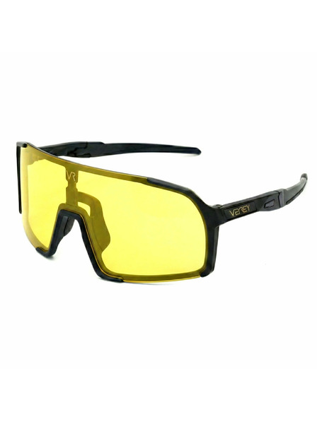 VEYREY VeyRey Sport-Sonnenbrillen Burub schwarze Fassung gelbe Gläser