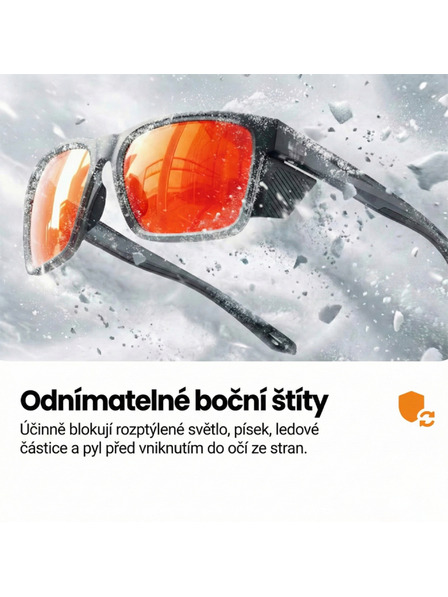 VEYREY VeyRey Sport-Polarisationssonnenbrillen Binow schwarze Fassung orangefarbene Gläser