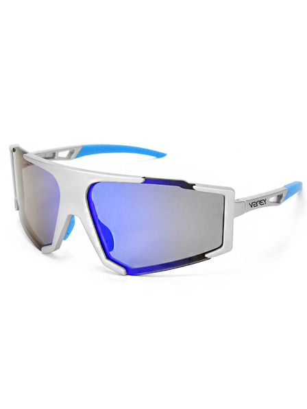 VEYREY VeyRey Sport-Sportbrille Silge graue Fassung himmelblaue Gläser