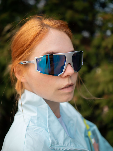 VEYREY VeyRey Sport-Sportbrille Silge graue Fassung himmelblaue Gläser