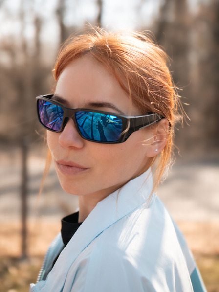 VEYREY VeyRey Sport-Polarisationssportbrille Bashuk schwarze Fassung himmelblaue Gläser
