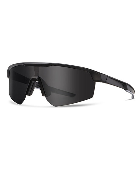 VEYREY VeyRey Sport-Polarisationssonnenbrillen Monoal schwarze Fassung schwarze Gläser