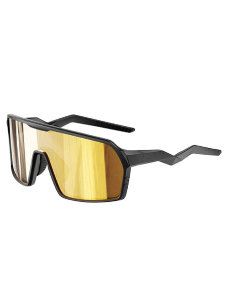 VEYREY VeyRey Sport-Sonnenbrille Ocli schwarze Fassung goldene Gläser