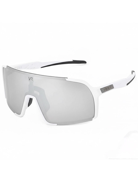 VEYREY VeyRey Sport-Sonnenbrille Burub weiße Fassung silberne Gläser
