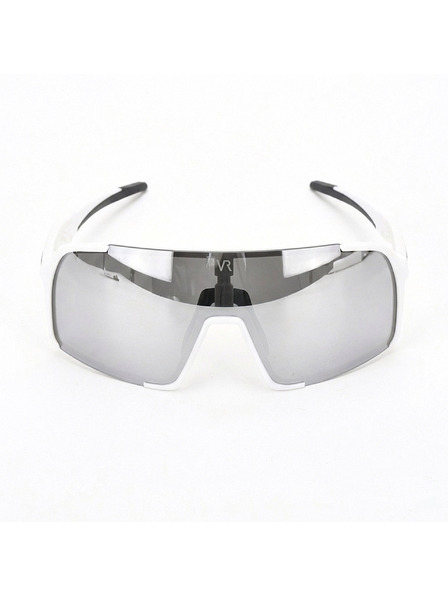 VEYREY VeyRey Sport-Sonnenbrille Burub weiße Fassung silberne Gläser