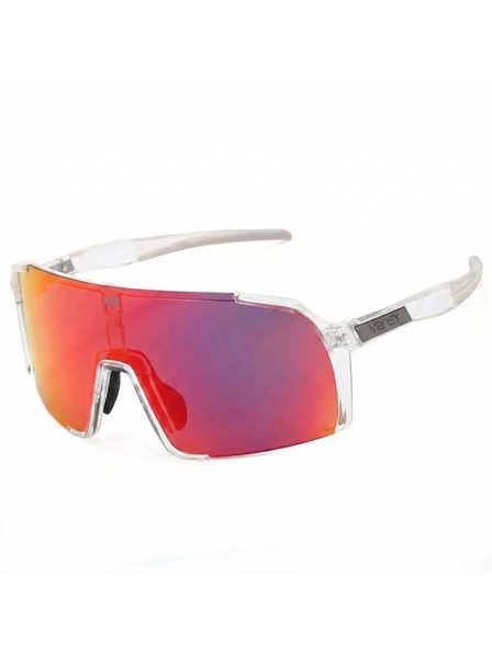 VEYREY VeyRey Kinder-Sport-Sonnenbrille Wegub transparente Fassung rote Gläser