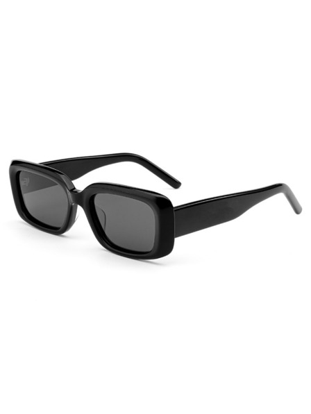 VEYREY VeyRey eckige Acetat-Sonnenbrille polarisiert Xep schwarze Fassung schwarze Gläser