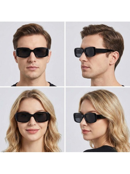 VEYREY VeyRey eckige Acetat-Sonnenbrille polarisiert Xep schwarze Fassung schwarze Gläser