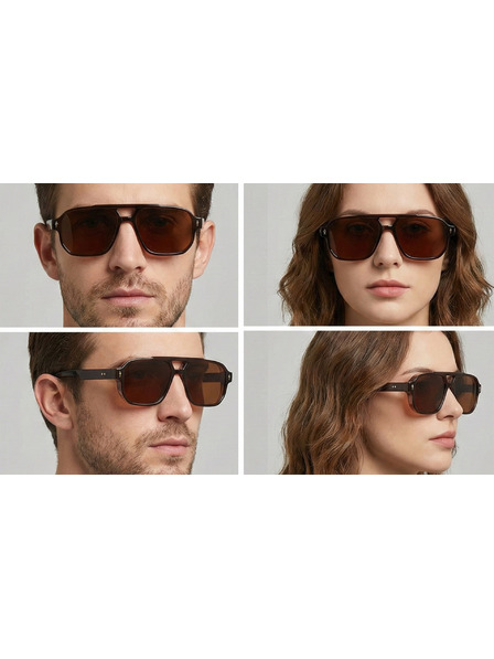 VEYREY VeyRey Pilot-Sonnenbrille Enkick braune Fassung braune Gläser