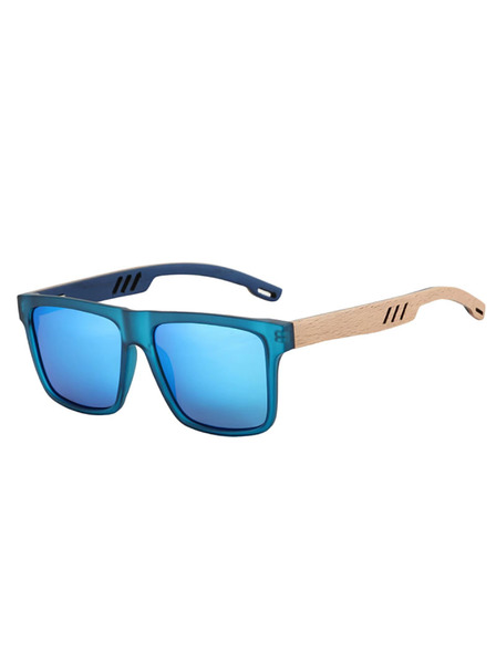 VEYREY VeyRey Nerd-Sonnenbrille polarisiert Surance blaue Fassung blaue Gläser