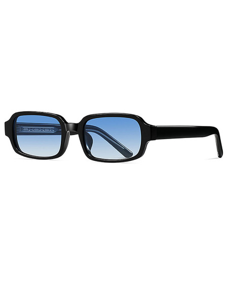 VEYREY VeyRey eckige Sonnenbrille Nonmock schwarze Fassung blaue Gläser