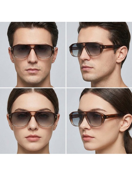 VEYREY VeyRey Pilotensonnenbrille Prexail brauner Rahmen schwarze Gläser