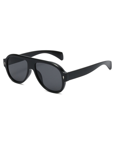 VEYREY VeyRey Pilotensonnenbrille Monoeet schwarzer Rahmen schwarze Gläser