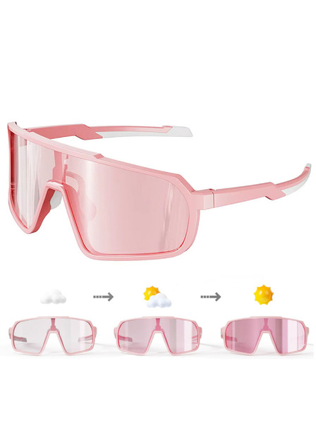 VEYREY VeyRey Sportsonnenbrille photochrom Jist rosa Rahmen rosa Gläser