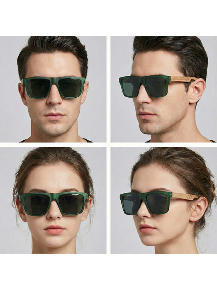 VEYREY VeyRey Nerd-Sonnenbrille polarisiert Surance grüner Rahmen schwarze Gläser