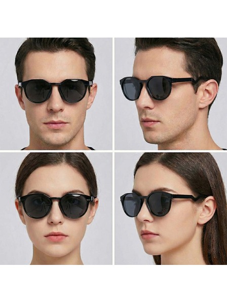 VEYREY VeyRey Ovale Sonnenbrille polarisiert Contralance schwarzer Rahmen schwarze Gläser