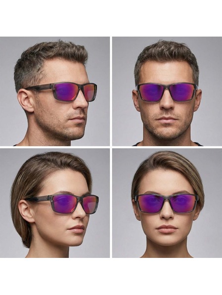 VEYREY VeyRey Sportsonnenbrille polarisiert Irtox grauer Rahmen violette Gläser