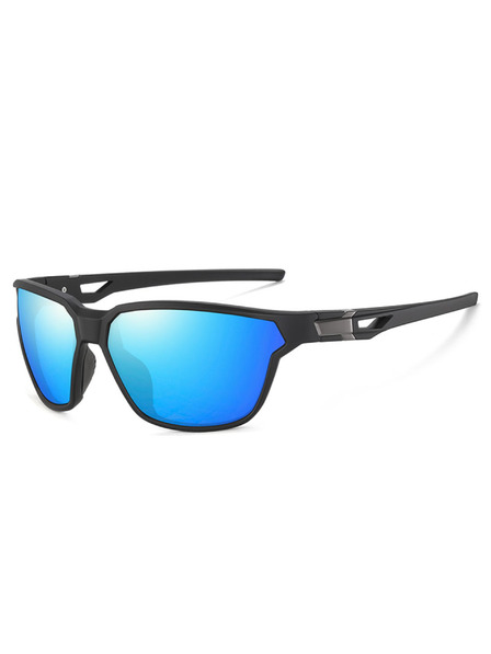 VEYREY VeyRey Sportsonnenbrille polarisiert Nuf schwarzer Rahmen blaue Gläser