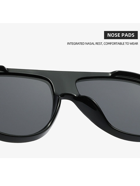 VEYREY VeyRey Pilotensonnenbrille Monoeet transparenter Rahmen blaue Gläser