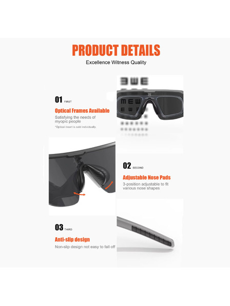 VEYREY VeyRey Sportsonnenbrille photochrom Endank gelber Rahmen grüne Gläser