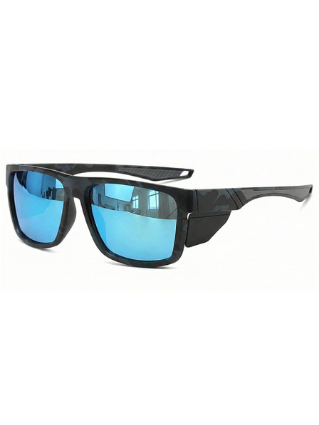 VEYREY VeyRey Sportsonnenbrille polarisiert Libish schwarzer Rahmen blaue Gläser