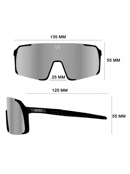 VEYREY VeyRey Kinder-Sportsonnenbrille Wegub weißer Rahmen rosa Gläser