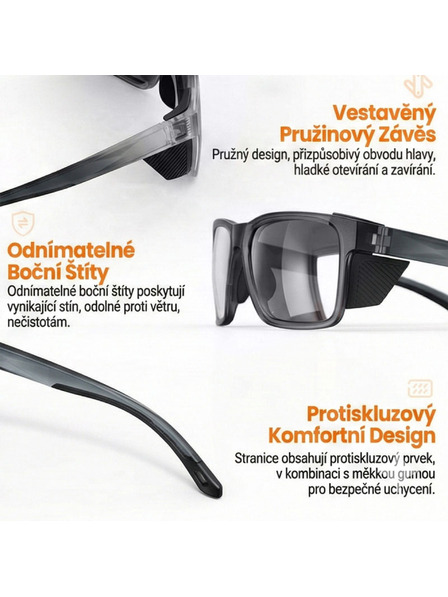 VEYREY VeyRey Sportsonnenbrille polarisiert Binow grauer Rahmen schwarze Gläser