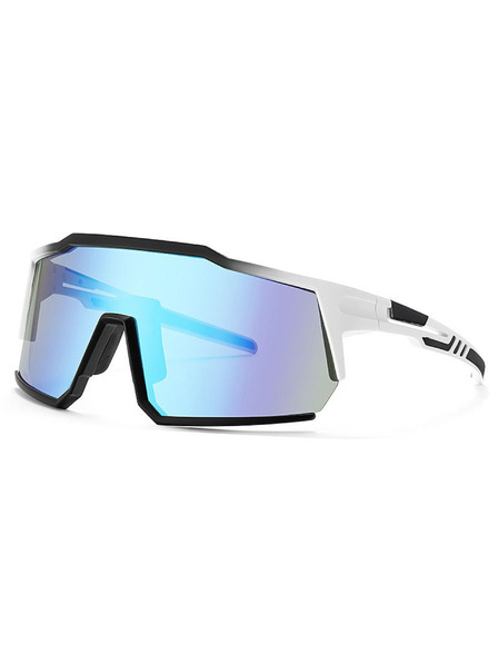 VEYREY VeyRey Sportsonnenbrille Adha schwarzer Rahmen blaue Gläser