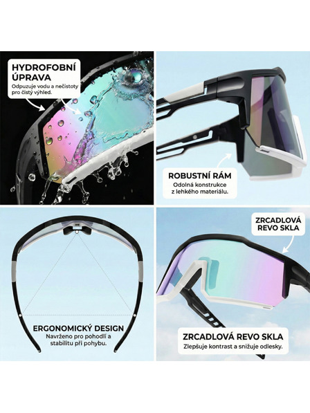 VEYREY VeyRey Sportsonnenbrille Adha schwarzer Rahmen blaue Gläser