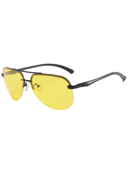 VEYREY VeyRey Herren-Pilotensonnenbrille polarisiert Armero silberner Rahmen gelbe Gläser