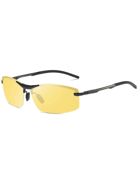 VEYREY VeyRey Herren-Sportsonnenbrille polarisiert Fresno silberner Rahmen gelbe Gläser