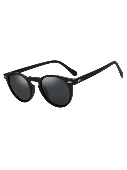 VEYREY Schwarze ovale polarisierte Sonnenbrille Veyrey Narino