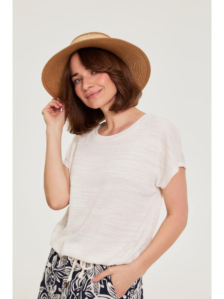 Moodo Hemd mit Schleife Beige Moodo