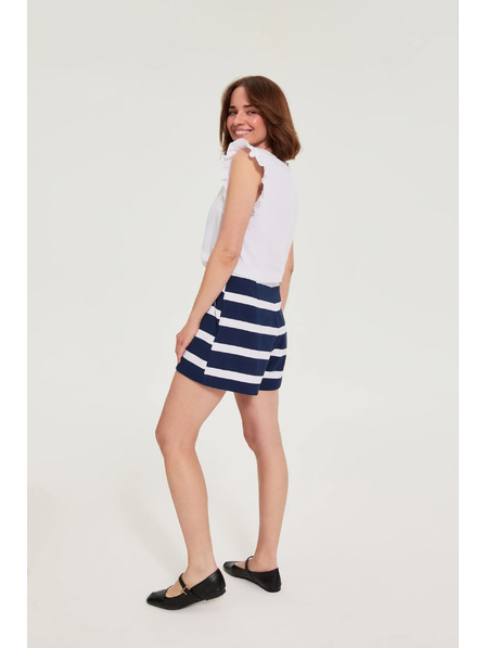 Moodo Shorts mit Streifen Marineblau Moodo