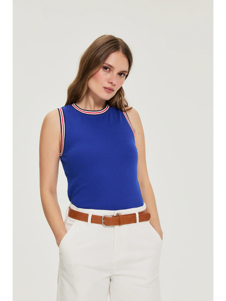 Moodo Baumwoll-Top Blau Moodo