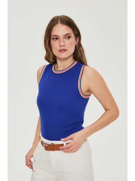 Moodo Baumwoll-Top Blau Moodo