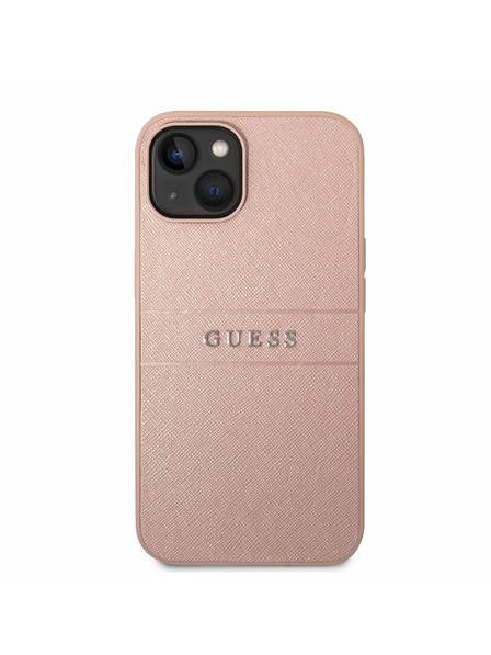 Guess Guess PU Leather Saffiano Rückseite für iPhone 14 Plus Pink