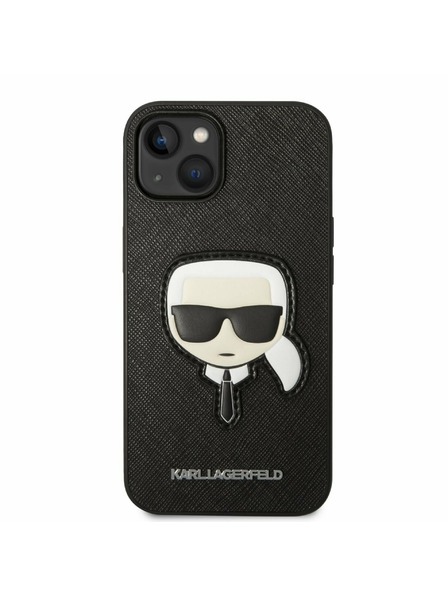 Karl Lagerfeld Karl Lagerfeld PU Saffiano Karl Head Rückseite für iPhone 14 Plus Black