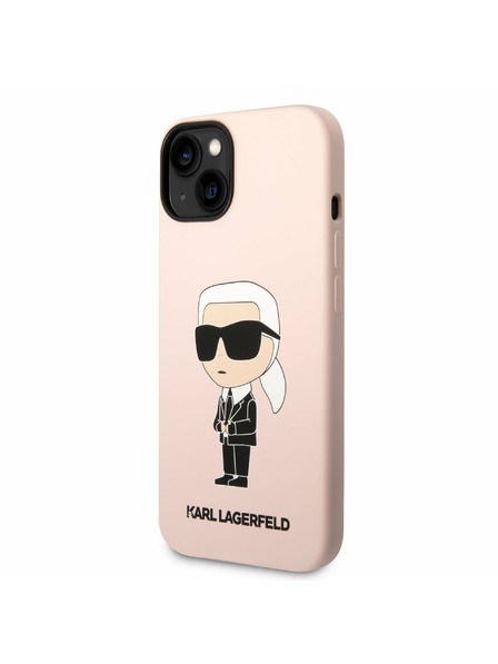 Karl Lagerfeld Karl Lagerfeld Liquid Silicone Ikonik NFT Rückseite für iPhone 14 Plus Pink