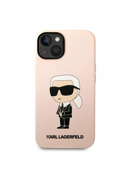Karl Lagerfeld Karl Lagerfeld Liquid Silicone Ikonik NFT Rückseite für iPhone 14 Plus Pink