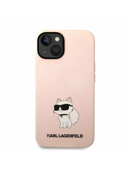 Karl Lagerfeld Karl Lagerfeld Liquid Silicone Choupette NFT Rückseite für iPhone 14 Plus Pink