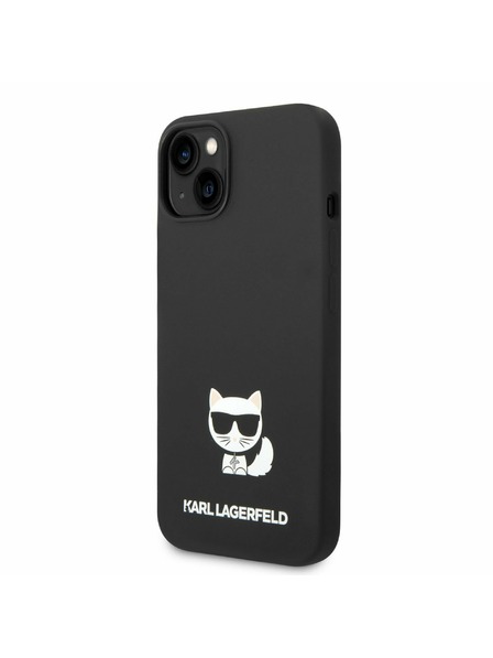 Karl Lagerfeld Karl Lagerfeld Liquid Silicone Choupette Rückseite für iPhone 14 Plus Black