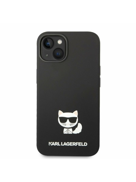 Karl Lagerfeld Karl Lagerfeld Liquid Silicone Choupette Rückseite für iPhone 14 Plus Black