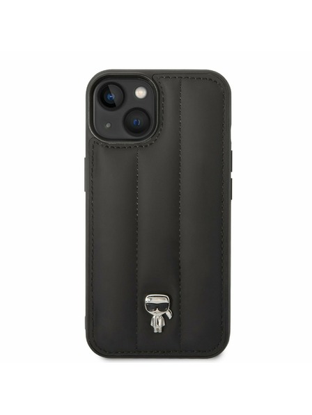 Karl Lagerfeld Karl Lagerfeld Quilted Puffy Ikonik Logo Rückseite für iPhone 14 Plus Black
