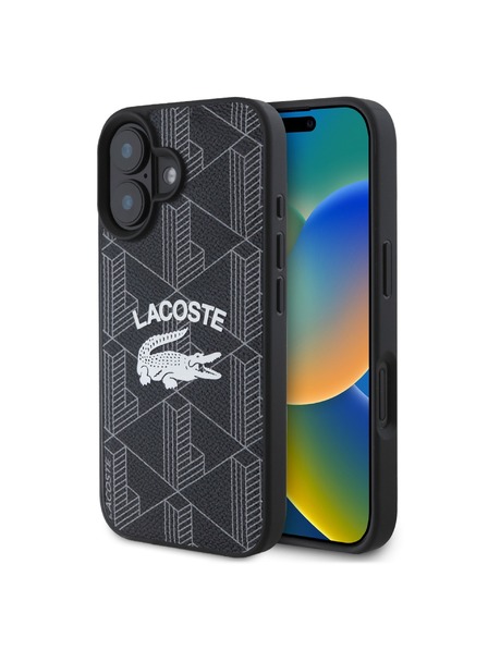 Lacoste Lacoste Blend Monogram MagSafe Rückenabdeckung für iPhone 16 Black