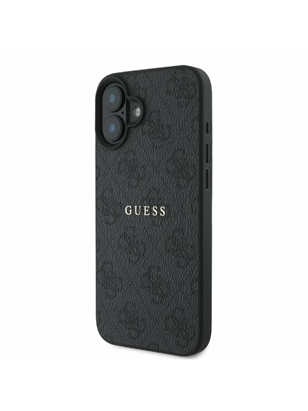 Guess Guess PU 4G Classic Logo MagSafe Rückenabdeckung für iPhone 16 Plus Black