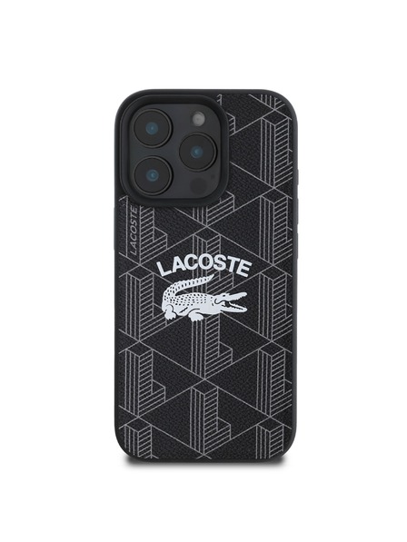 Lacoste Lacoste Blend Monogram MagSafe Rückenabdeckung für iPhone 16 Pro Black
