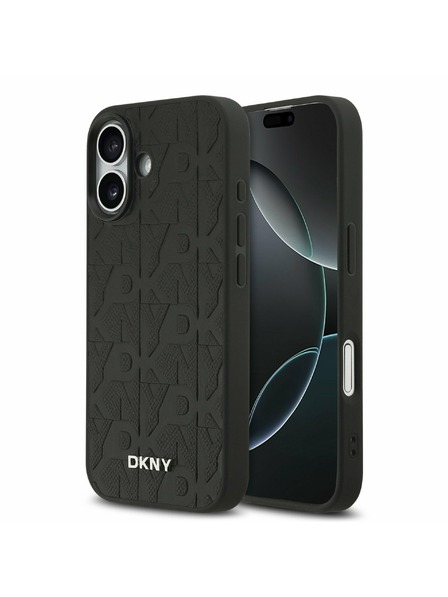 DKNY DKNY PU Leather Grid Pattern Magsafe Rückenabdeckung für iPhone 17 Black