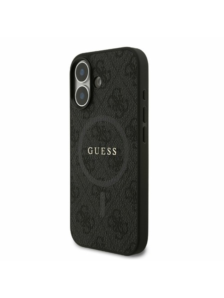Guess Guess PU Leather 4G Colored Ring MagSafe Rückenabdeckung für iPhone 17 Black