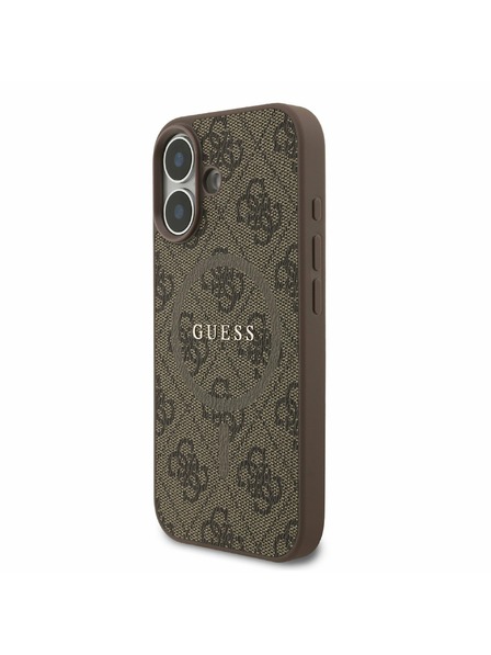 Guess Guess PU Leather 4G Colored Ring MagSafe Rückseite für iPhone 17 Brown